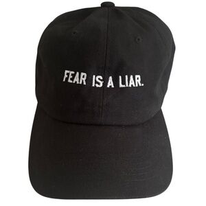 Fear is a Liar Embroidered Black Dad Hat